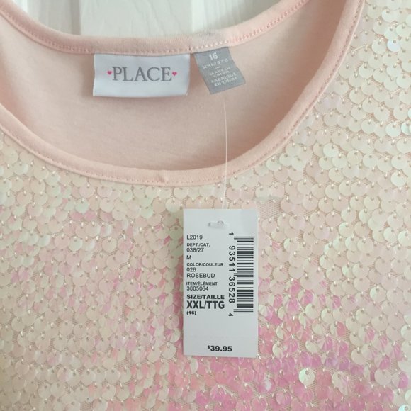 The Children's Place Girls Pink Sequin Dress - Picture 5 of 6